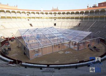 Guadalajara Ventanas carpa evento en plaza de toros 